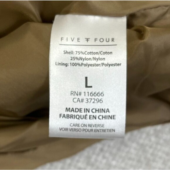 Five Four Club Remy Jacket Men's L Brown Tan Cargo Pocket Utility Snap Button - Picture 7 of 9